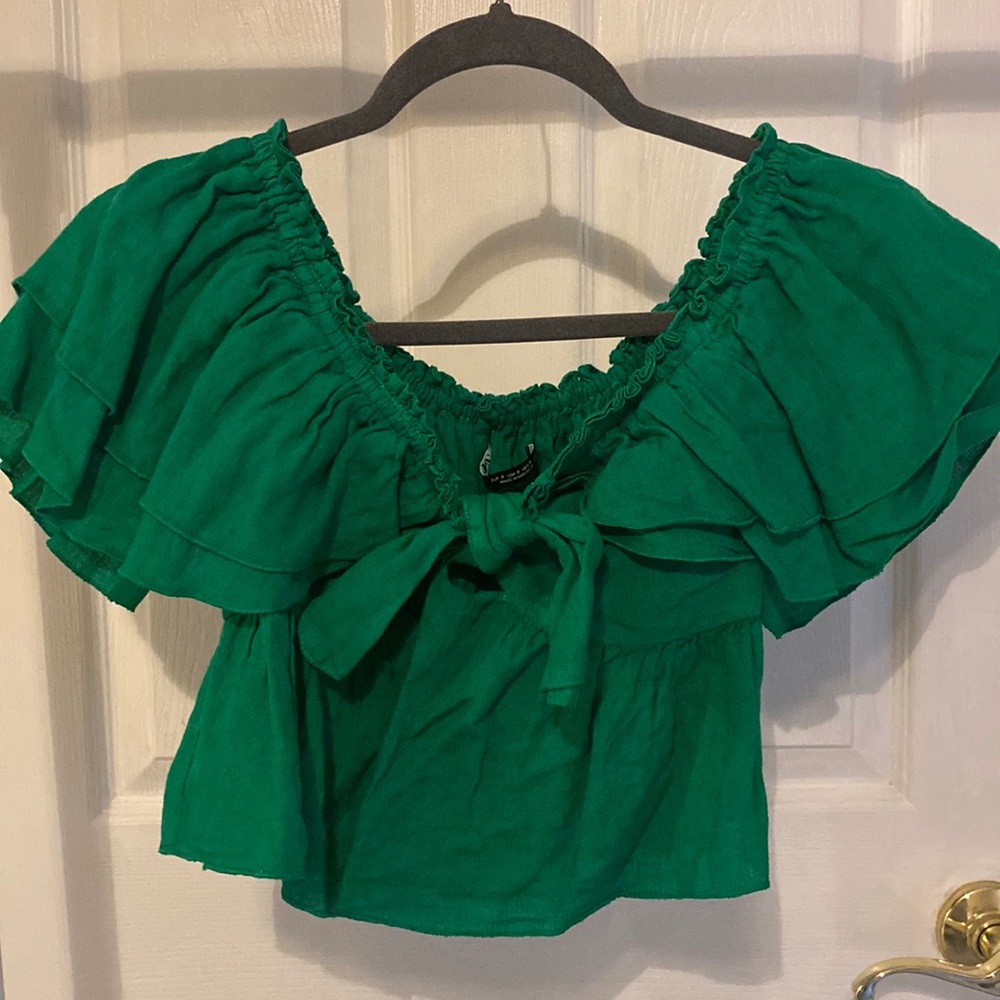 Green Zara Top